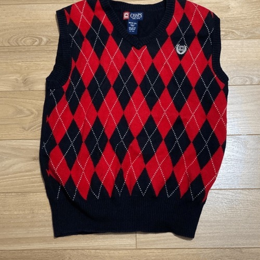 Chaps sleeveless sweater vest size 8-10(m)‎